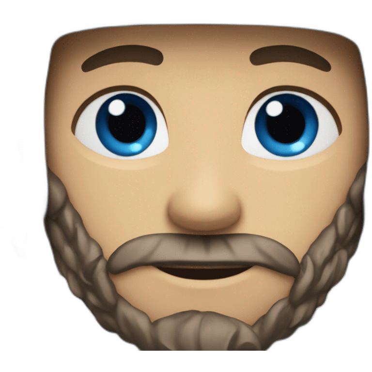 hockey player with blue eyes and beard emoji