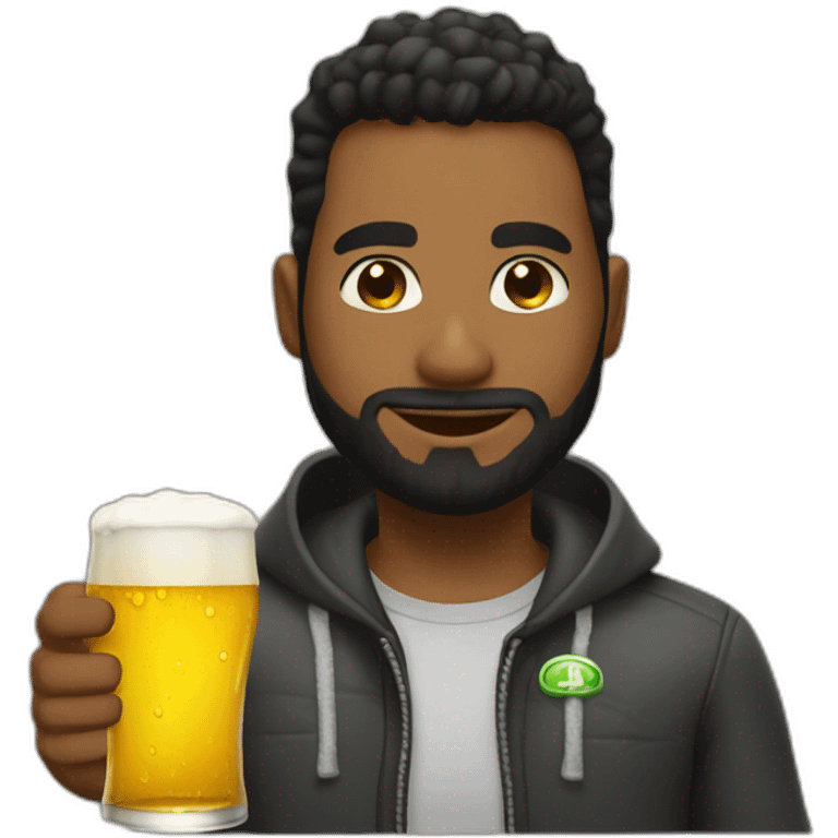 Omer sims on drink beer emoji