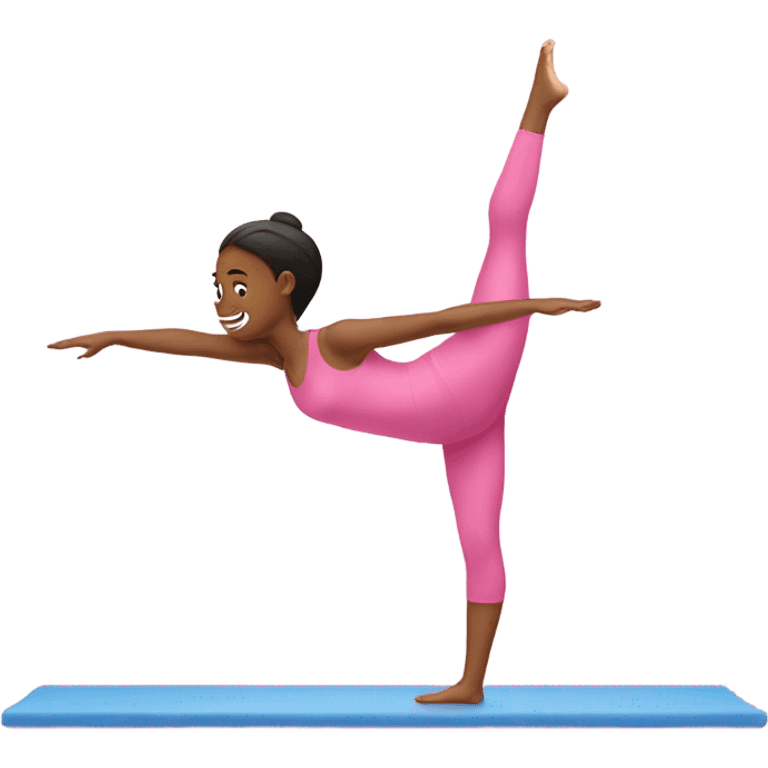 pink pilates girl emoji