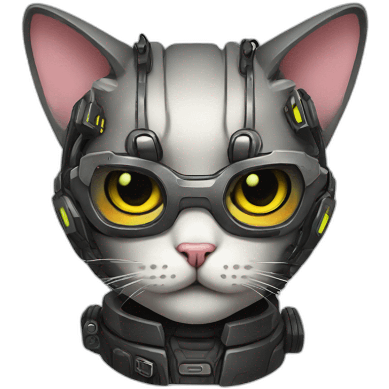 Cyberpunk cat emoji