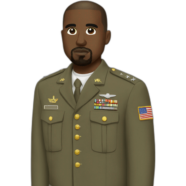 Kanye West military uniform emoji