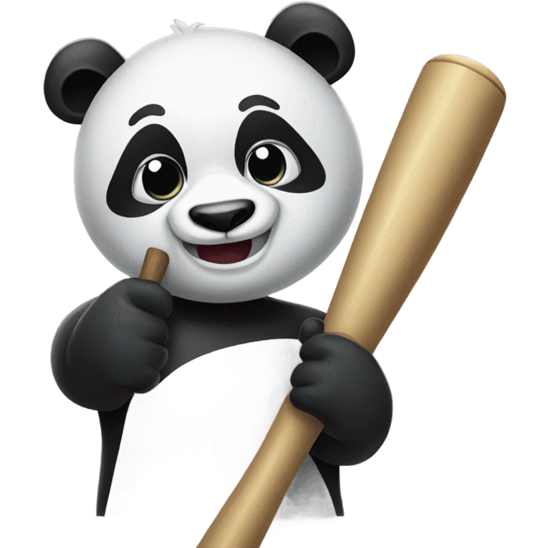 Panda with a bat emoji