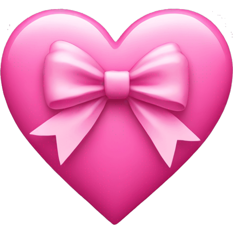 Pink heart with a bow emoji