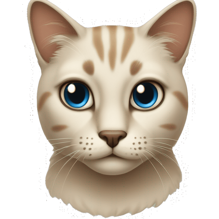 Katze blaue augen dunkelbraunes fell beiges gesicht emoji