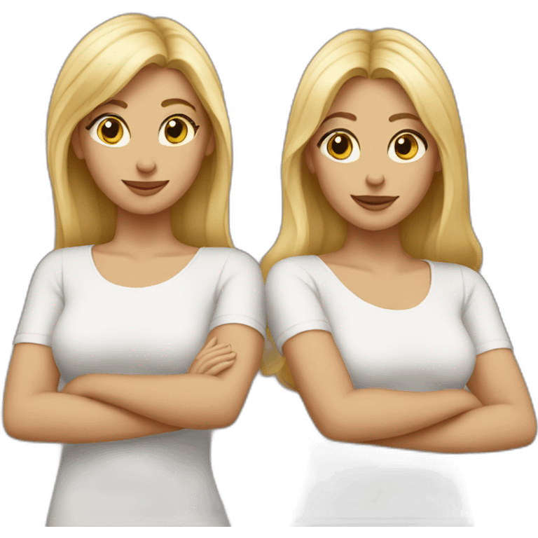 two blonde sisters emoji