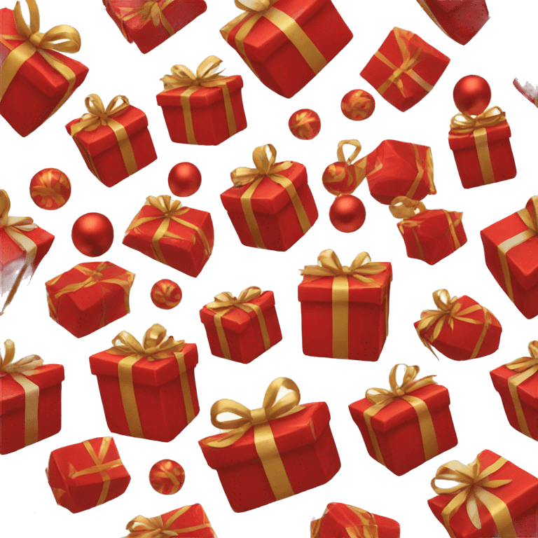 Red Christmas presents emoji