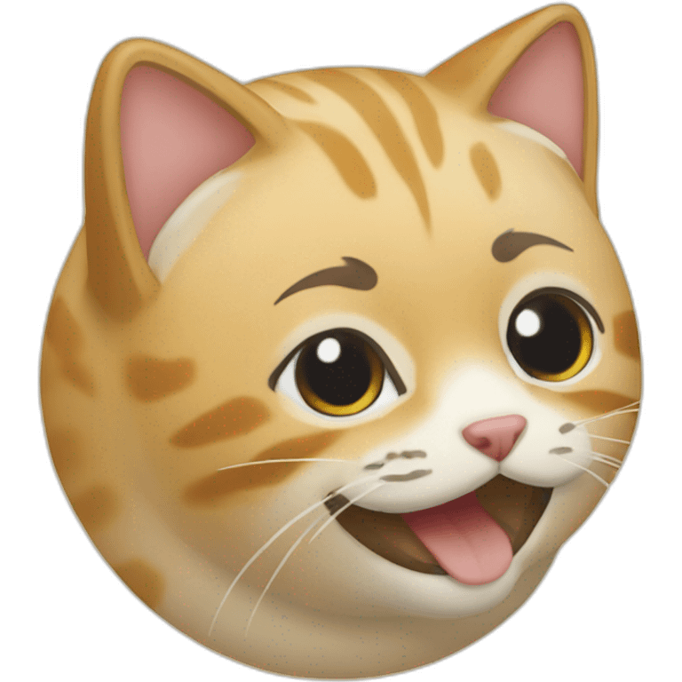 Gatto che esce da una ciambella emoji