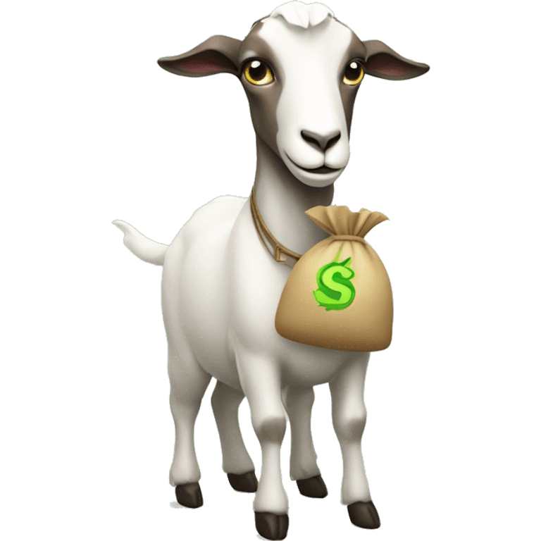 goat with money sacks emoji