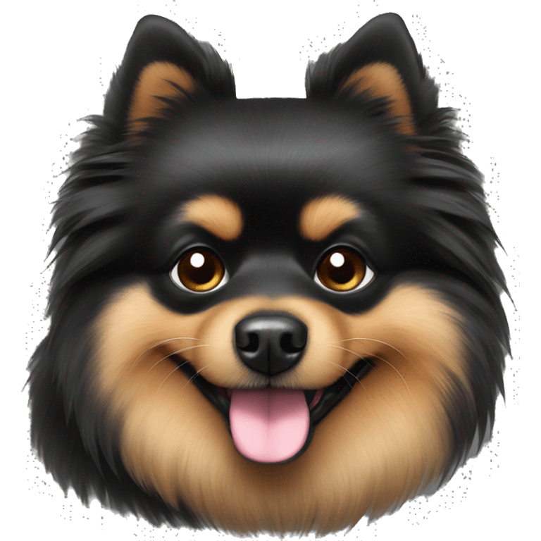 Black Pomeranian Spitz emoji