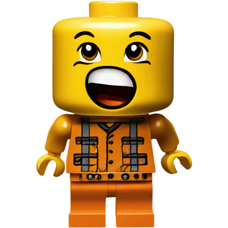 Lego figure flip out emoji