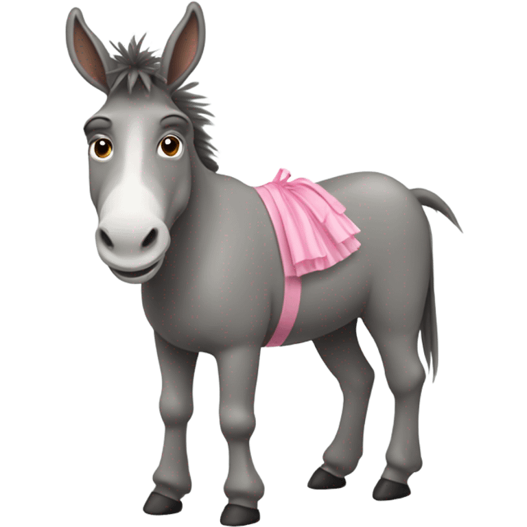 A donkey wearing a tutu emoji