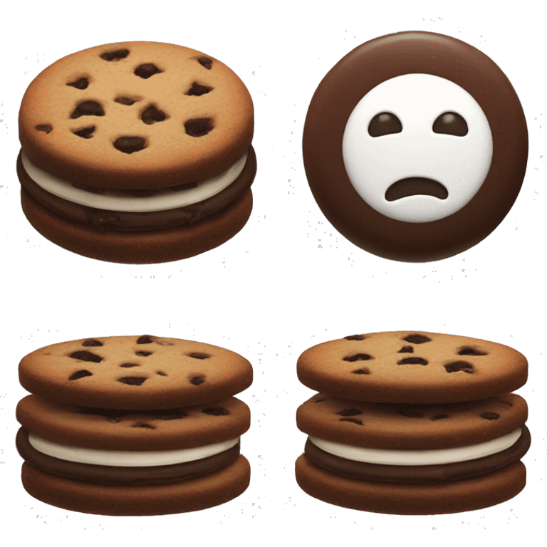 chocolate cookie sandwich emoji