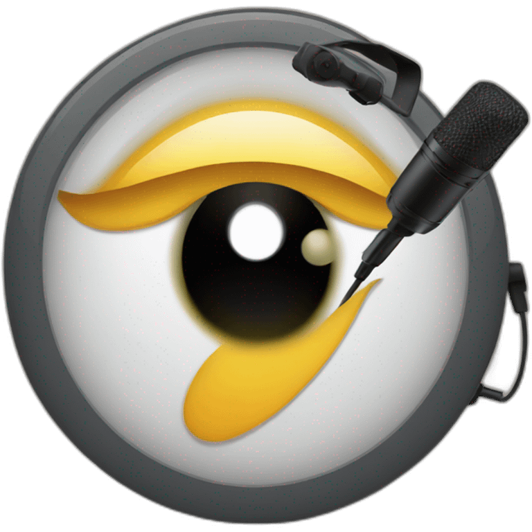 Eye with microphone emoji