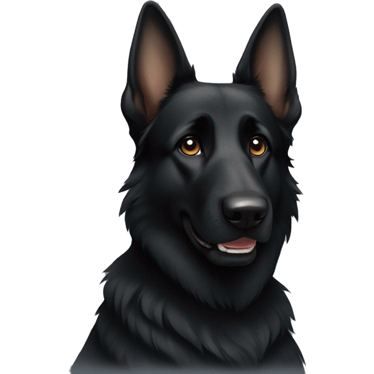 Black German shepherd dog  emoji