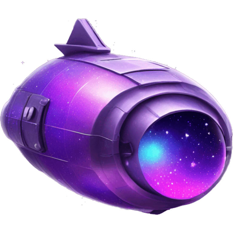 colorful purple sparkles spaceship emoji