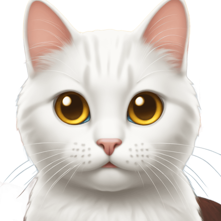 White cat with Golden Gate Bridge in background emoji