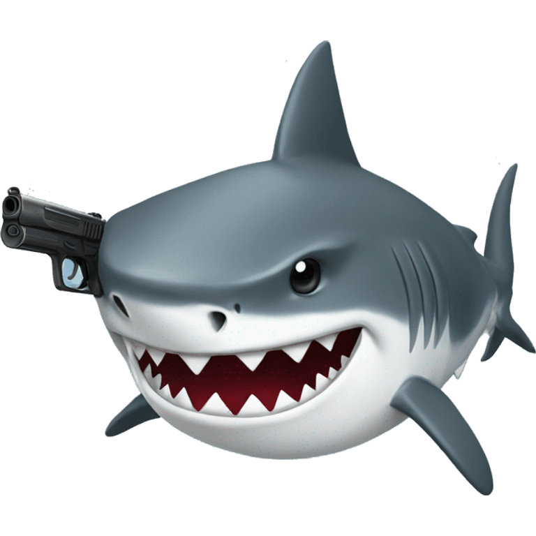 shark with gun emoji