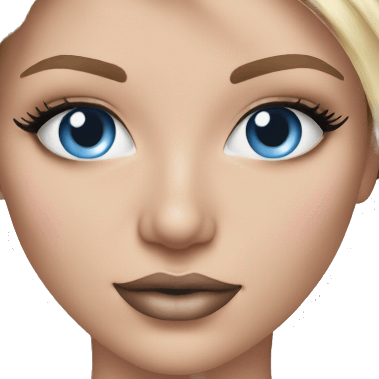 Realistic victoria secret model blonde blue eyes  emoji