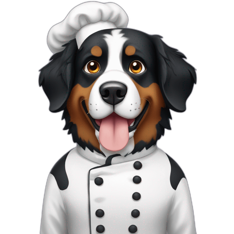 bernese mountain dog cook chef emoji