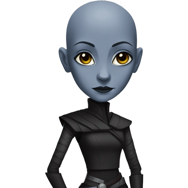 Assaj Ventress from Star Wars feels shy emoji