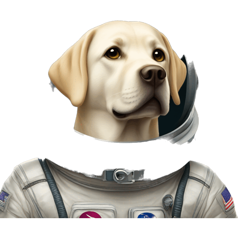 Labrador retriver in space suit emoji