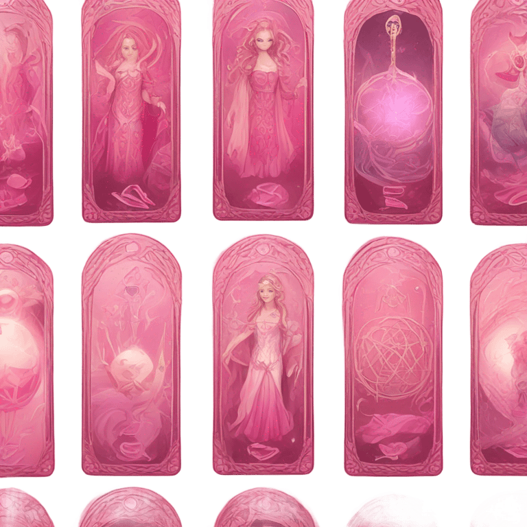 pink tarot cards emoji