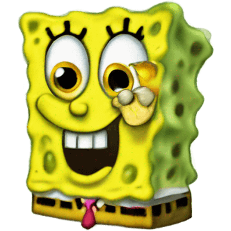 SpongeBob gyattmaxxing emoji