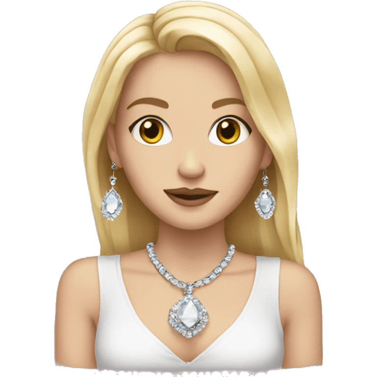 White girl with jewelry  emoji