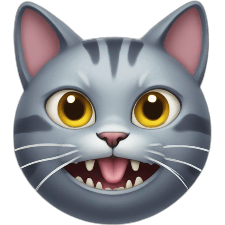 A cat that eats monster emoji