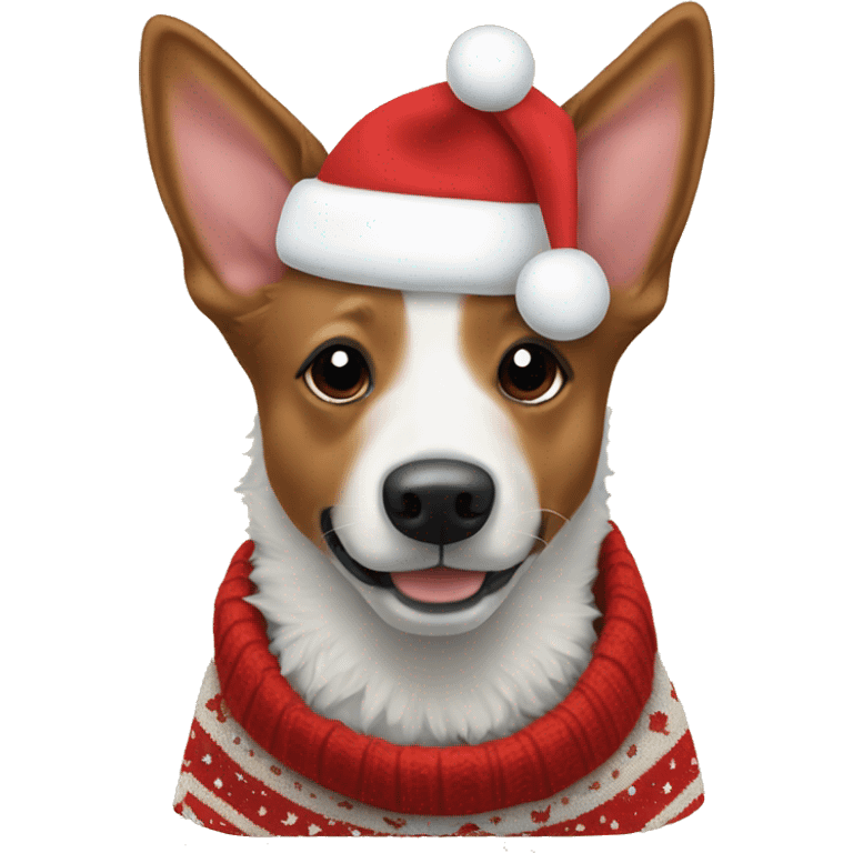 red heeler wearing christmas sweater  emoji