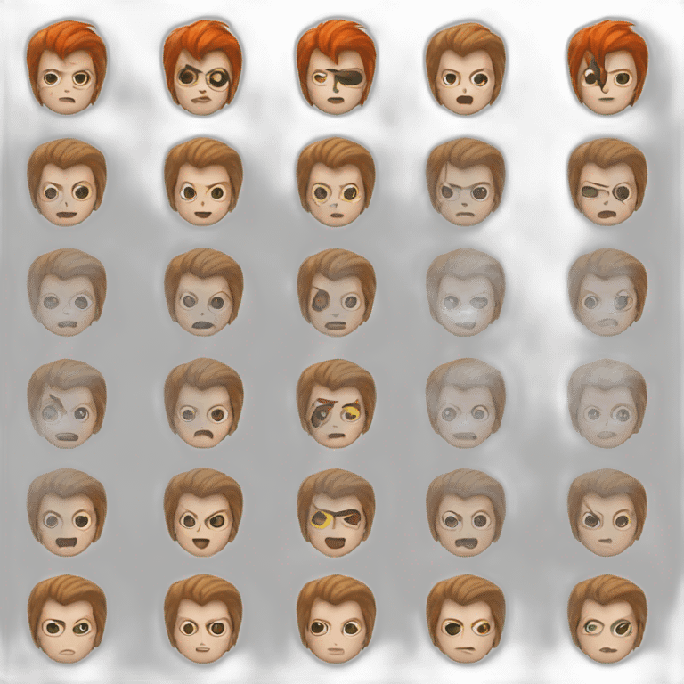 David bowie different character emoji