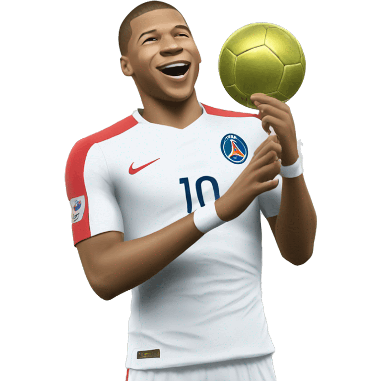 Mbappe qui fait sa celebration emoji