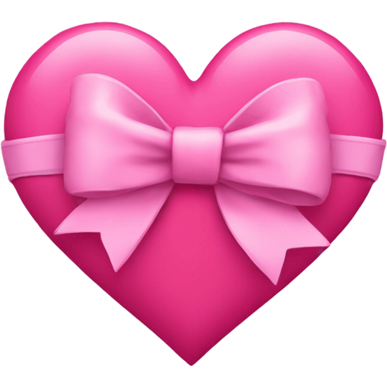 Pink heart with pink bow emoji