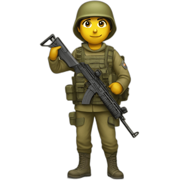 Syrian democratic forces with rifle emoji