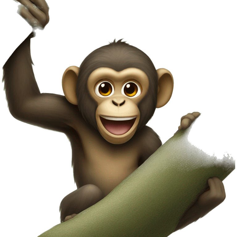 monkey on a whe emoji