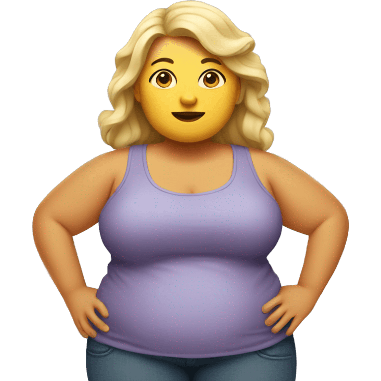 Chubby laid back woman emoji