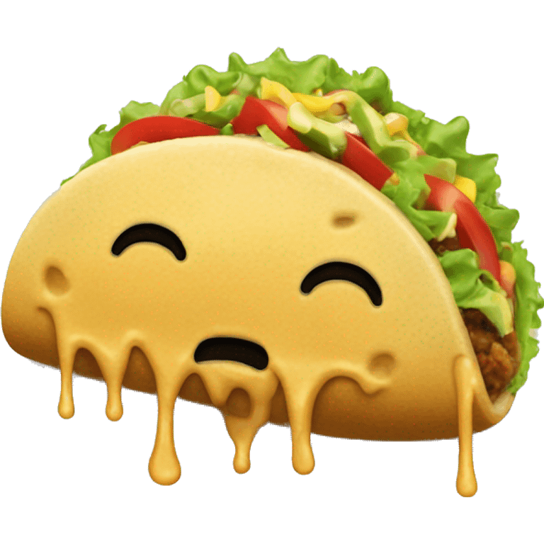 Drippy taco emoji