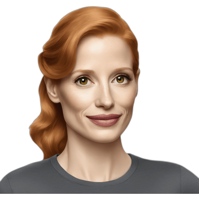 jessica-chastain wearing tee emoji