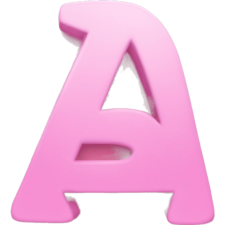 Letter A in pink emoji