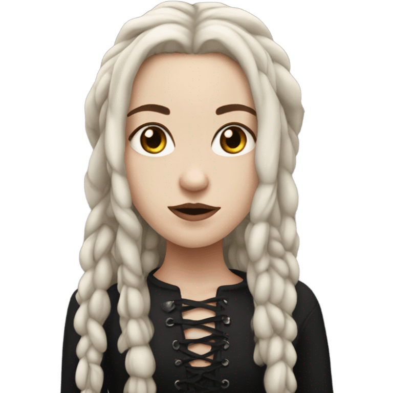 White gothic girl with dreads  emoji