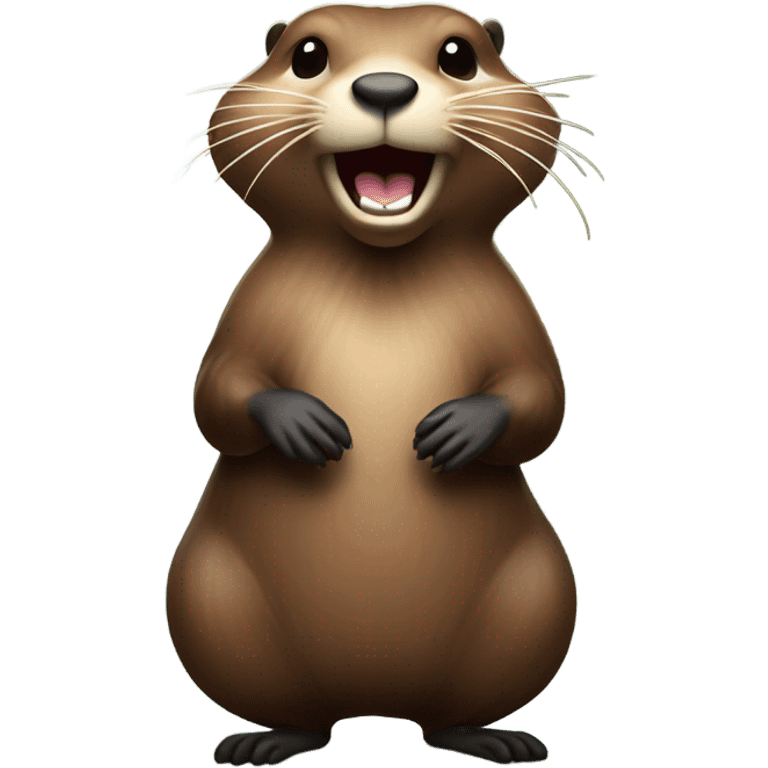 Beaver with a creek behind him emoji