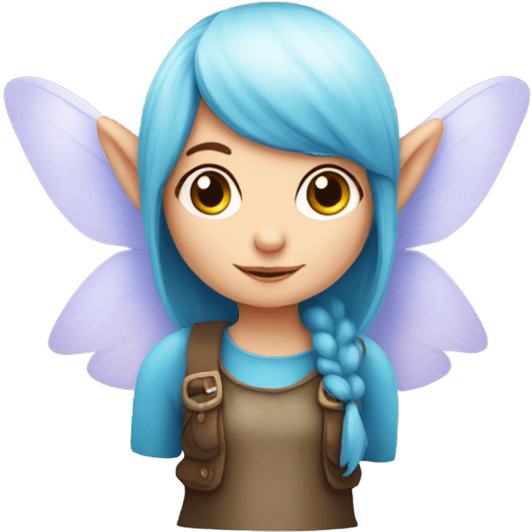 Girl fairy gnome with wings emoji