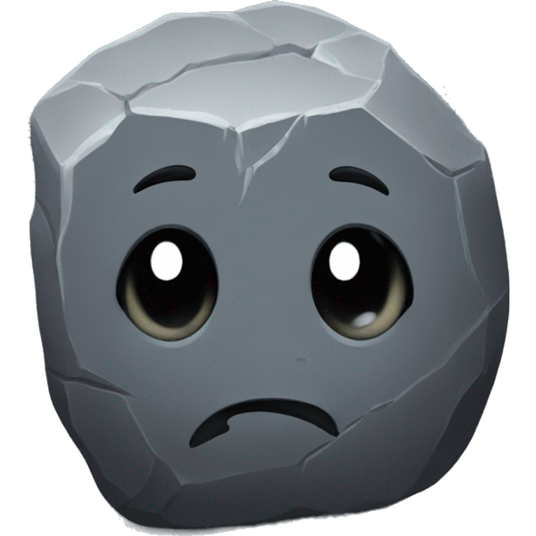 cute sad rock emoji