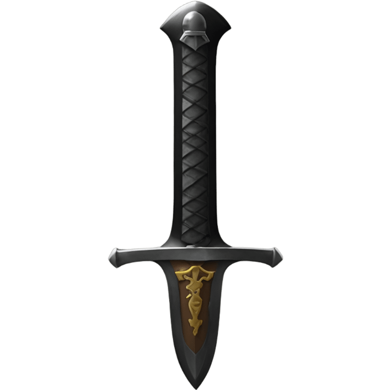 black sword facing downwards hilt and all emoji