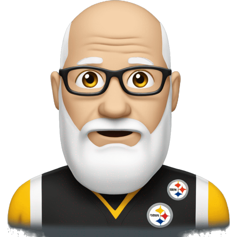 Bald old white skinned Steelers fan emoji