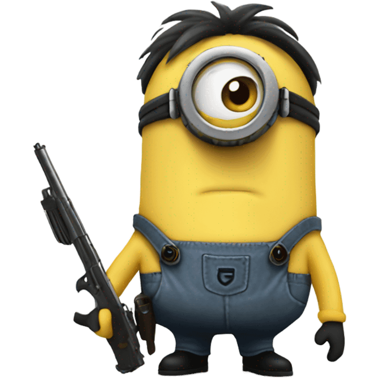 Minion with gun emoji