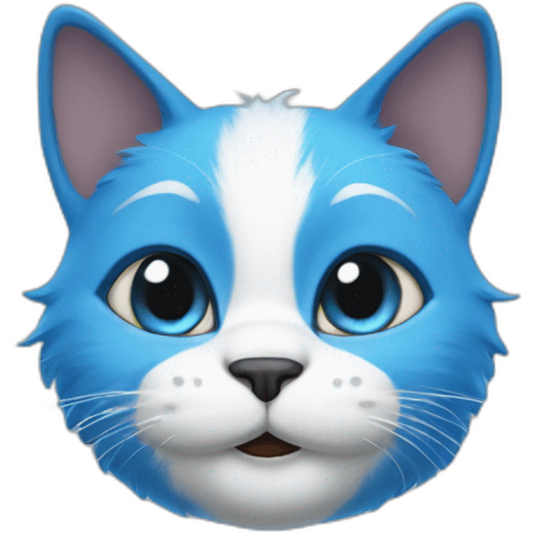 Blue smurf cat emoji