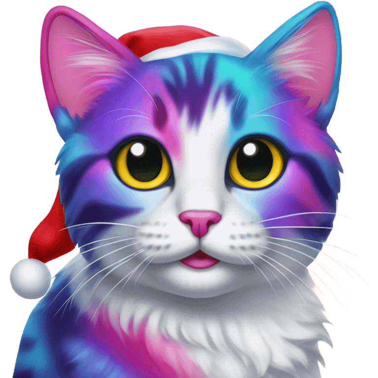 Lisa frank Christmas cat  emoji