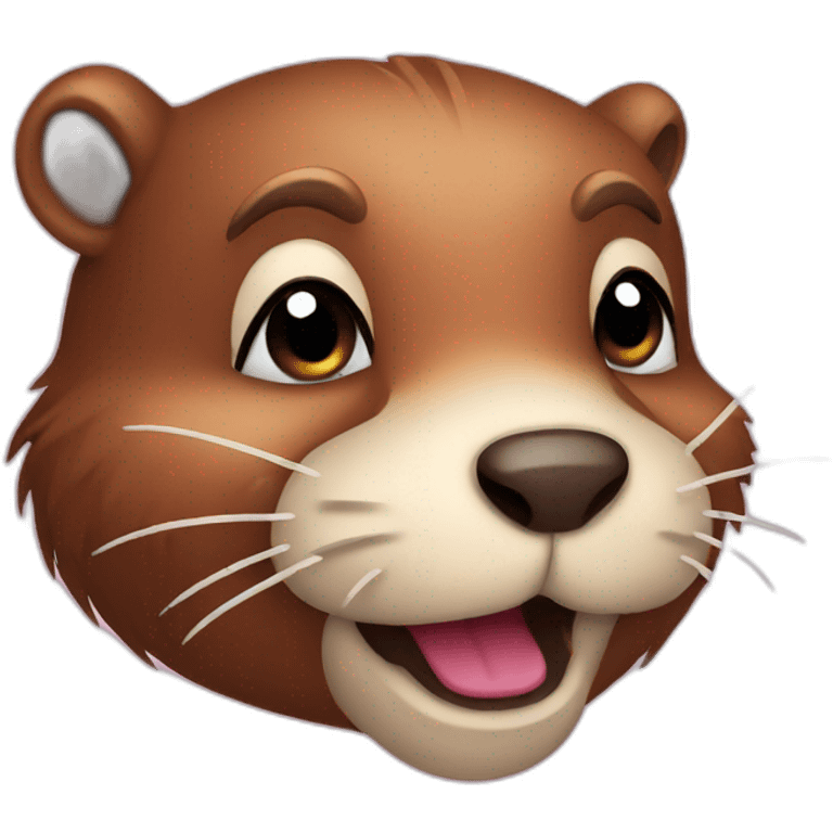 Cute beaver emoji