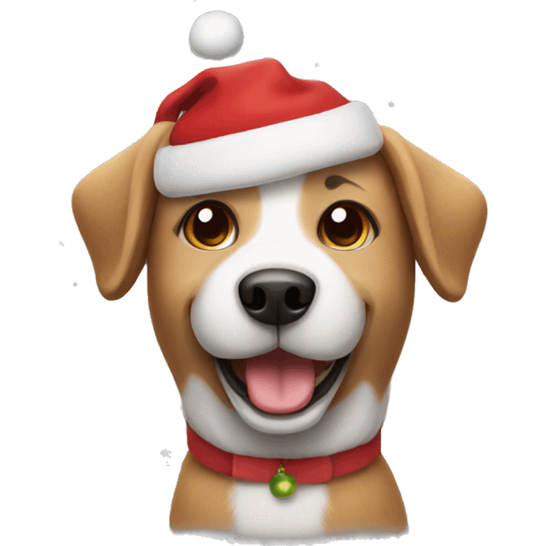 Christmas dog emoji